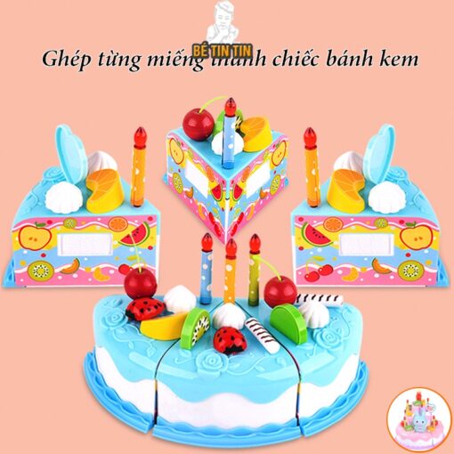 Đồ chơi cắt bánh kem, bánh kem đồ chơi cho bé bằng nhựa 37 chi tiết – Đồ Chơi TinTin