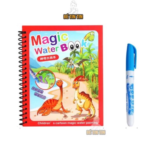 Tranh Tô Màu Nước Ma Thuật Tự Xóa, Sách Tập Tô Thần Kỳ, Magic Water Book Cho Bé Tặng 1 Bút Tô Màu- TT2022